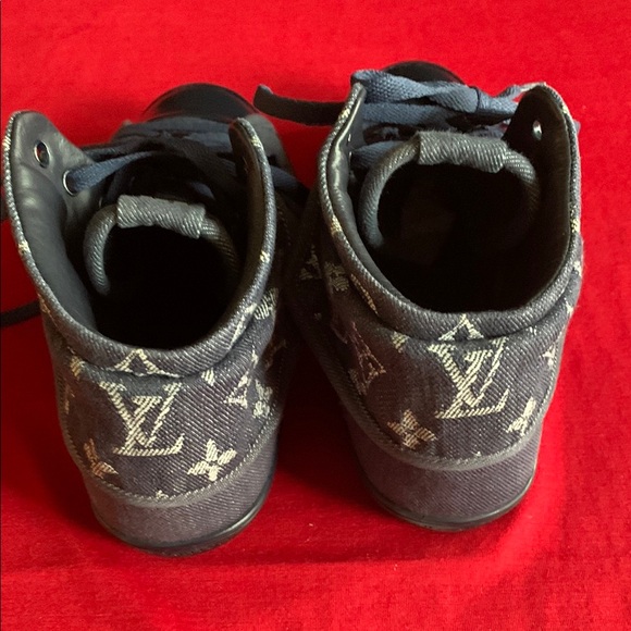 Louis Vuitton High/Low Top Denim Brea Sneakers sz 8/38 - Picture 2 of 13